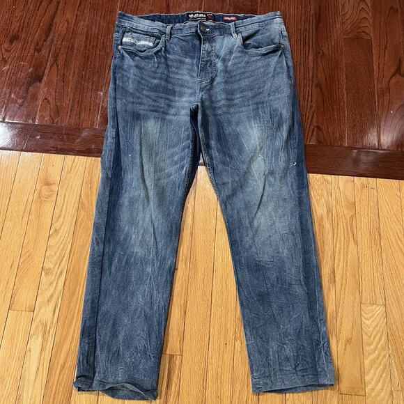 VTG Ecko Unltd Jeans Mens 36x28 Blue Straight Baggy Streetwear Skater Denim - Picture 1 of 14